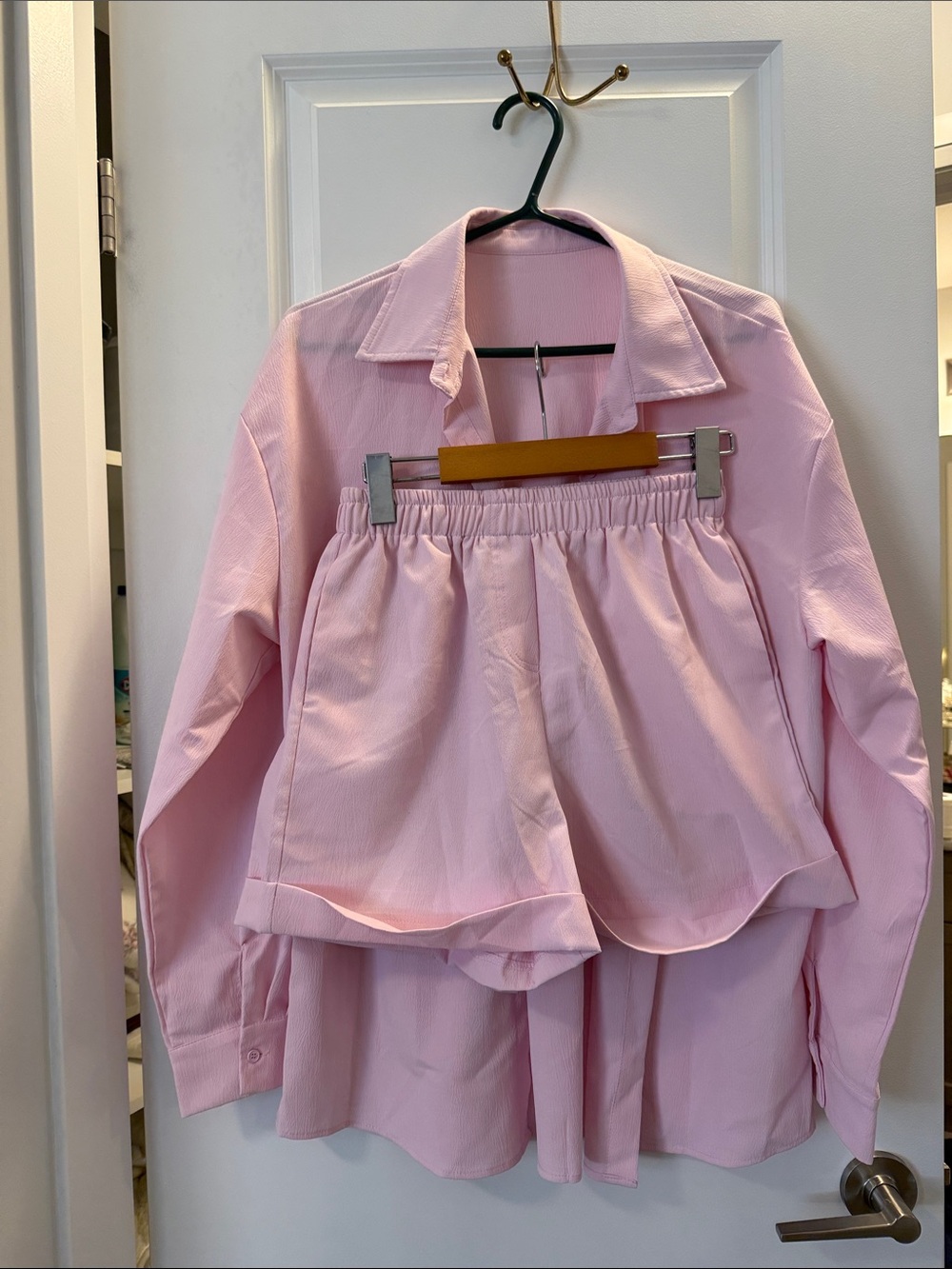 Women’s Light Pink Bermuda Shorts and top matching set